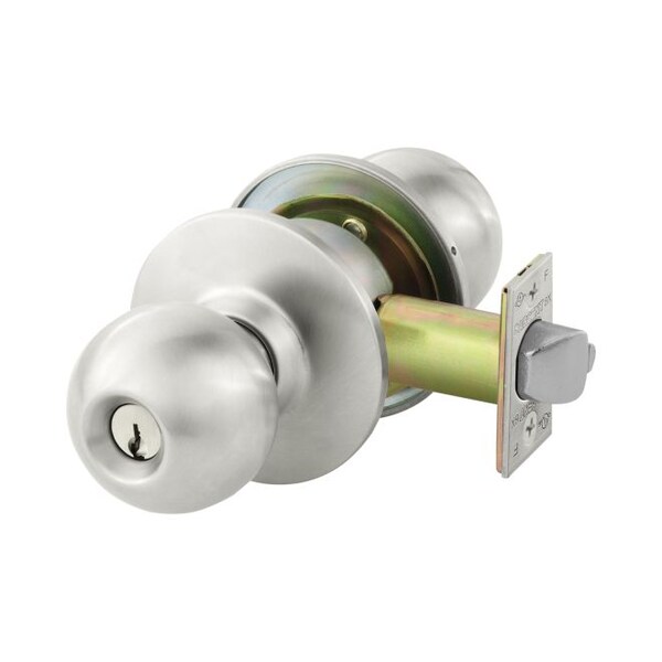 Sargent Storeroom Cylindrical Lock Grade 1 with B Knob and L Rose and ASA Strike and LA Keyway Satin Stainle 288XG04LB32D - main